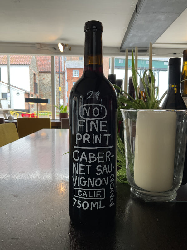 2022 Cabernet Sauvignon, No Fine Print - California
