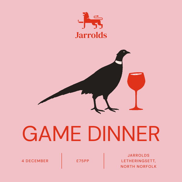 Jarrolds Letheringsett Game Dinner 4th December