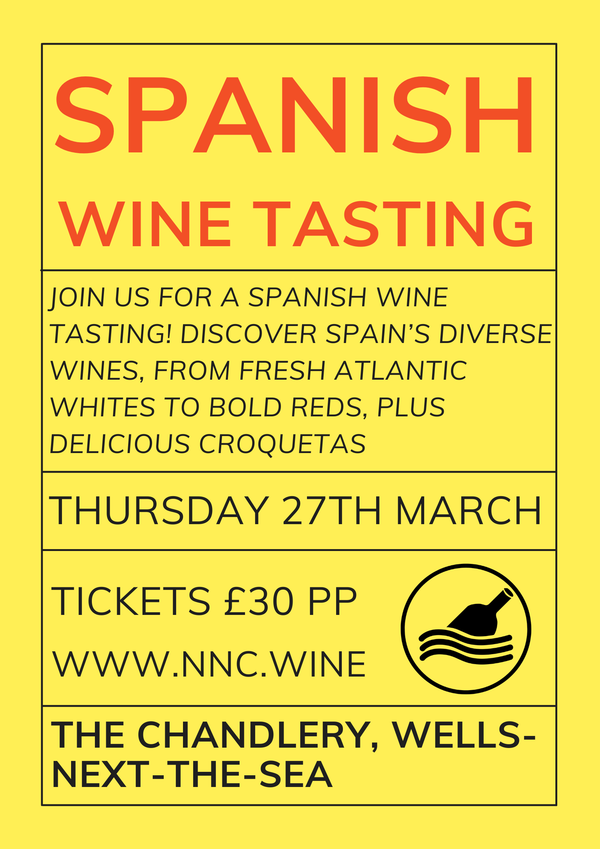 Spanish Wine Tasting Thursday 27th March @ 7PM