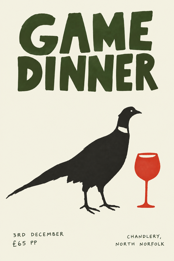 Game Dinner 3rd December 7pm